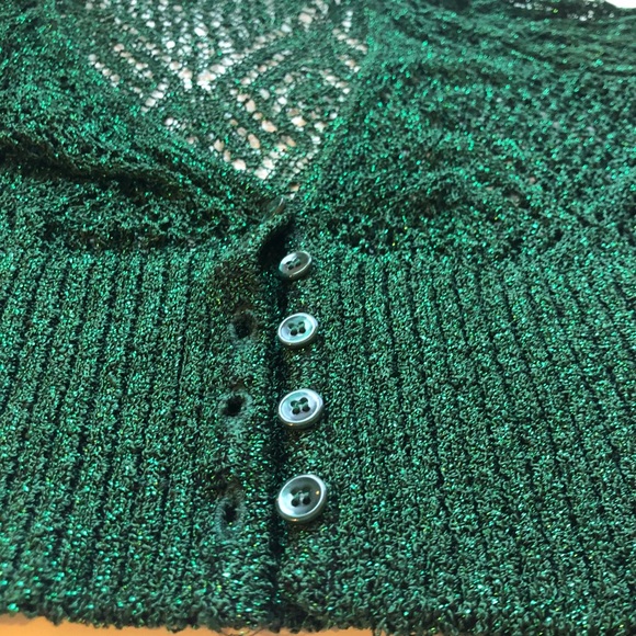 Cute green cropped cardigan - Picture 2 of 4